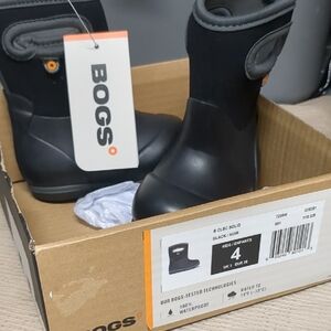 Bogs Black Solid Boots for Kids